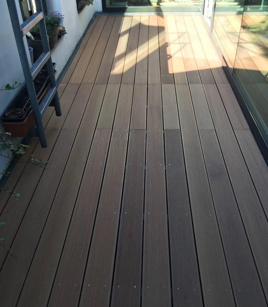 Fertig sanierte Terrasse
